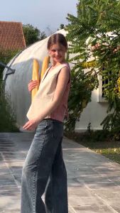 Brewbuddy - Twotone Vest (เสื้อกั๊ก กระดุมแบรนด์หน้า ทรง oversize)