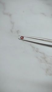 💎❤️A016 2.5 มิล กลม โกเมน ก้นแหลม สีแดง Garnet ขนาดหน้ากว้าง พลอยดิบ ไม่เผา ธรรมชาติแท้ 100%