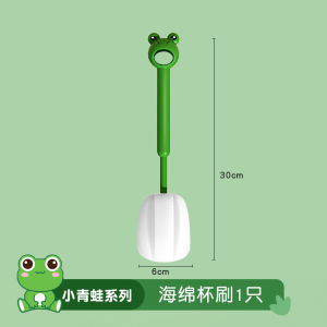 Long Handle Cup Brush Kitchen Sponge Brush for Cleaning Cups And Baby Bottles No Dead Angles Household Essential for Gadget Cleaning