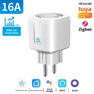 Ổ Cắm Thông Minh TNCE Tuya EU Wifi/Zigbee3.0 Với Chức Năng Giám Sát Điện Năng Điều Khiển Từ Xa Qua Ứng Dụng Smart Life Tương Thích Với Alexa