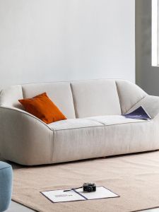 Italian Minimalist Straight Row Single Double Modern Simple Dopaamine Fabric Sofa Living Room Homestay Hotel Non-Storable