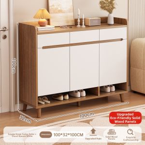 MOLORE | Solid Wood Core Shoe Cabinet Modern Simple Design High Capacity Home Entry