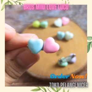 Bros Mini Love- Bros Dagu Clay Love- Peniti Bros Korea Kecil by Pusat Aksesoris Tokopelanginicer