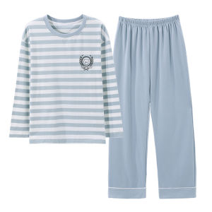 MiiOW | Pure Cotton One-Piece Long Sleeve Sleepwear Set For Women Spring Autumn Winter Home Clothes Soft Comfortable Breathable