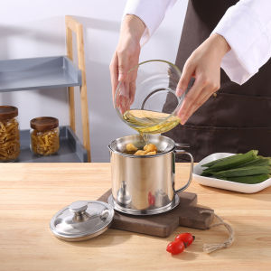 Ca Lọc Dầu Ăn Bằng Inox Cao Cấp 12L- Ca Lọc Dầu Ăn Có Lưới Lọc Cặn Bằng Inox Không Gỉ Cấp Cấp