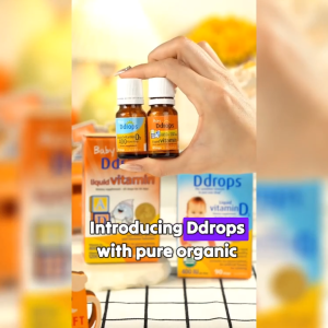 (24-hour shipping） Ddrops Vitamin Natural Organic D3 Drops | Strong Bones and Immune Support | Suitable for Infants Children and Adults | No Allergens for All Ages