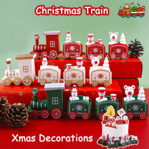 New Year Christmas Train for Home Xmas Decorations with Santa Kids Toys Ornament  Xmas Gifts