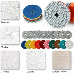 3 - 5 นิ้ว กระบวนการ คุณภาพดี ใบขัดหินอ่อน กระบวนการ ใบขัดแกรนิต ใบขัดน้ำ แผ่นเจียน้ำ