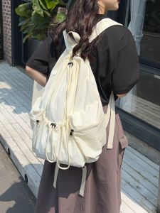 กระเป๋าเป้สะพายหลังนักเรียนสไตล์ฮาราจูกุแบบลำลอง น้ำหนักเบา ความจุขนาดใหญ่ ผ้าไนลอน อเนกประสงค์ กระเป๋าเป้สะพายหลังสไตล์ยูนิเซ็กส์