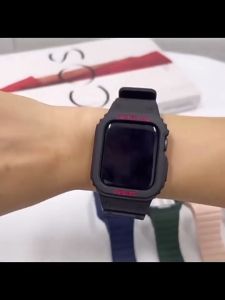 Sport Band Case for apple watch ultra 2 49mm Mod kit Armor silicone cover magnetic Strap for apple watch series 9 8 7 6 5 4 se 41mm 45mm 38mm 40mm 44mm 42mm Case + Strap