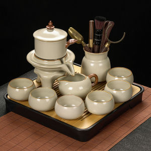 Ru Ware Automatic Teaware Suit For Home Living Room Office Meeting High-End Bean Bag Oven Mitts Kung Fu Tea Brewing Handy Gadget