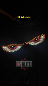 1set 2pcs 12V 24V USB Plug Devil Eyes Car Truck Lorry 11 Modes Constant + Flashing Demon Eyes Kereta Lori Treler Malam
