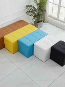 Catalpa Biography Minimalist Modern Wooden Sofa Chair Adult Multifunctional Home Entrance Clothing Store Trial Clothing Storage Bench