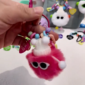 BabyShop-C1248 Gantungan Kunci Hiasan Tas Boneka Cute Coal Balls / Gantungan Hp Lucu Strap Phone