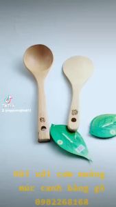 Muôi xới cơm muỗng múc canh chất liệu gỗ Beech ( gỗ dẻ ) thân thiện an toàn cho sức khỏe