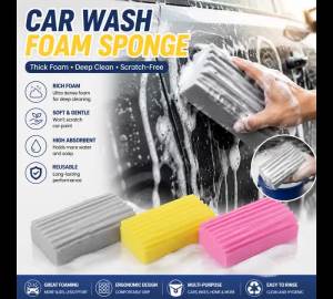 4PCS High Density PVA Car Wash Sponge Strong Absorbent Multi-Functional Cleaning Sponge For Vehicle Detailing Stain Removal