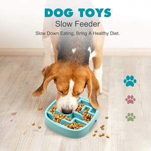 PS-427 ชามอาหารสัตว์เลี้ยง พลาสติก ป้องกันการสำลัก 🐶🐱 พร้อมส่ง💞