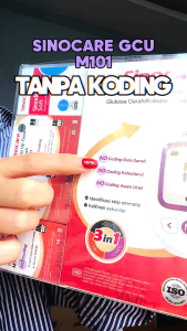 ALAT CEK DARAH 3 IN 1 SINOCARE M101/ ALAT CEK DARAH PRAKTIS TANPA KODING / ALAT CEK GULA DARAH KOLESTEROL ASAM URAT TANPA CODING SINOCARE
