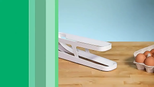 AKEZ TEMPAT TELUR AYAM 2 TINGKAT KULKAS TEMPAT PENYIMPANAN TELUR MINIMALIS RAK TELUR 2 TINGKAT