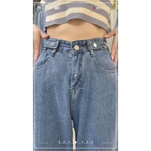 Slim Fit Jeans BKK 🌷 [ 2 Colors 🌈, Slightly Distressed, Stylish Design 🎨 ]