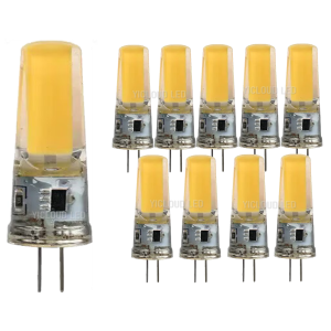 10pcs G4 LED COB Lamp Dimmable 6W 9W E14 LED Bulbs AC/DC 12V 220V Lampada G9 COB Spotlight Chandelier Lighting Replace Halogen