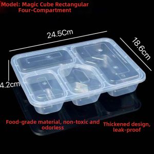 Disposable Thickened Four-compartment Food Container 41g