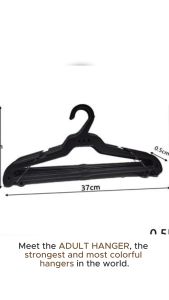 Black 12pcs Adult Hanger Color Good Quality