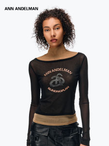 ANN ANDELMAN | Collaboration Long Sleeve Faux Two-Piece Slim Fit T-Shirt