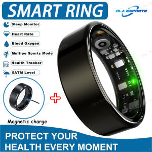 2025 New Smart Ring Heart Rate Blood Pressure Sleep Monitoring Motion Tracking IP68 Waterproof Men Women Smart Ring Holiday Gift