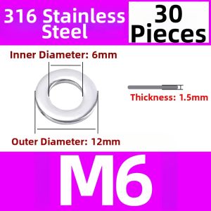 OPPU | 316 Stainless Steel Flat Washers