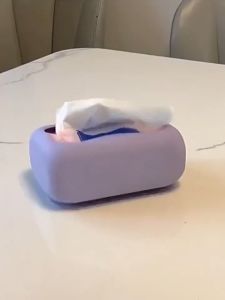 🅷🆆 Suction Cup Silicon Tissue Box Toilet Paper Rack Kitchen Bathroom Paper Towel Holder Home Free-Punching