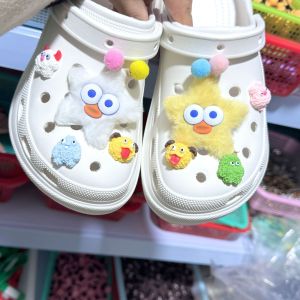 8Pcs Crocs Jibbitz Charms Shoe Accessories Decorations Cute Cartoon Monsters Detachable Shoe Buckle Decorations for Crocs
