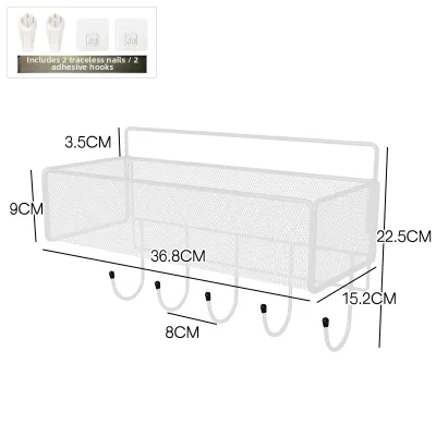 QIMAHUANGZI | Kitchen Door Hanging Storage Rack Basket