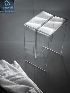 Stool Acrylic ที่นั่งแบบต่ำ กระจกอะคริลิก โปร่งใส สำหรับห้องน้ำ ที่นั่งสำหรับแต่งหน้า ที่นั่งเปลี่ยนรองเท้า ที่นั่งแบบเรียบง่าย ที่นั่งแบบสร้างสรรค์ สำหรับผู้ใหญ่