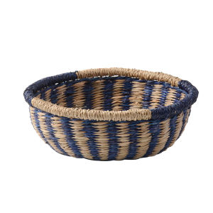 Colorful Oakliving Seagrass Woven Basket Snack Desktop Miscellaneous Storage Basket African Elements INS Style Decoration