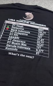 Kaos Liga Korupsi Indonesia Baju Kata Kata Nyindir Bahan Tebal Catton Combad24s Baju Distro