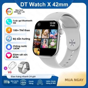 Đồng Hồ Thông Minh DT Watch X Mini Màn Hình AMOLED 1.85 Inch Hỗ Trợ AI NFC Theo Dõi Sức Khỏe Thể Thao Gọi Bluetooth Thiết Bị Theo Dõi Thể Dục Dành Cho Nữ