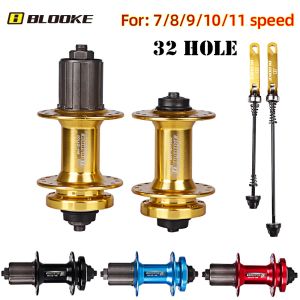 BLOOKE Hubs 32 Holes / Hub 36 Holes Aluminium Alloy Mountain Bike Disc Hubs Front & Rear Hub QR For MTB shifter 8/9/10/11 Speed