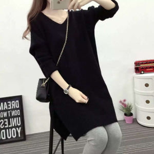 Loose Womens Thickened Half-High Collar Sweater Dress Autumn Winter New Style Warm Knittedwear Easy to Wear Commute Friendly