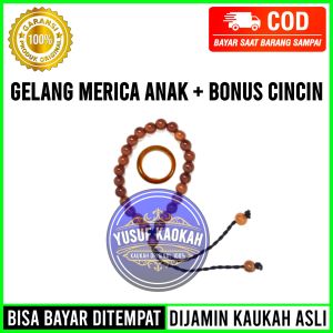 Gelang Kokka Kaokah Kaukah Asli 100% Original Motif Marjan Bonus Free 1 Cincin Gratis Warna Hitam
