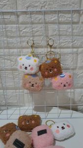 GANTUNGAN KUNCI BEAR BERUANG / GANCI / GANTUNGAN TAS BULU HALUS BEAR BERUANG DENGAN TOPI ULANG TAHUN ULANG TAHUN BIRTHDAY