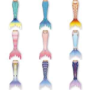 New Childrens Mermaid Swimsuit Pink Mermaid Tail Princess Dress for Girls Thermal Spring Swimming Costume Kids Fitness Apparel