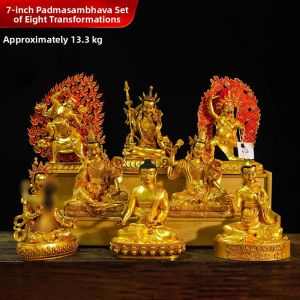 ZANGCUN | Gilded Copper Guru Rinpoche Statue Eight Forms Wrathful Padmasambhava