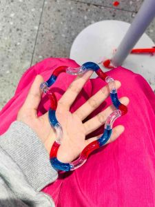 Twister Decompression Toy Crystal Transparent Changeable Twister Winding Decompression Unlocking Deformation Rope Hyperactivity Toy