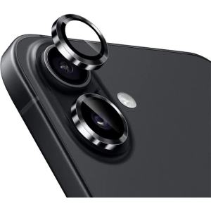 Black Camera Lens Protector Cover for iPhone Air 17 Pro Max 16E 16 E 15 Plus 14 13 Mini 12 11 17Pro Protection Phone Accessories