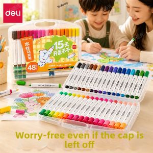 deli | Non-toxic Water-based Acrylic Marker  Triangle Barrel No Drying Safe for Children Washable