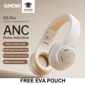 PLEXTONE G5 Pro Foldable ANC Wireless & Wired Dual Use Bluetooth 5.3 Gaming Headset Active Noise Cancelling 40ms Low Latency 100H Music Playtime HD Long Mic