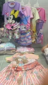 24-43kg bộ áo và váy quần bé gái thun lạnh 3D loại 1 mềm mịn mát bền đẹp