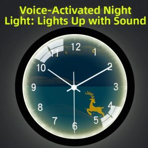  YYBAIO | Smart Voice Control Chinese Style Nightlight Wall Clock