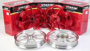 MUTAKIN Racing CNC Mags M435 For Click 125/150 Front Disc 4 Holes Rear Drum 24T【1.8X2.15X14】